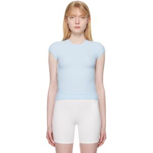 SKIMS Blue Soft Lounge Lace T-Shirt  - Celeste - Size: Extra Small - female