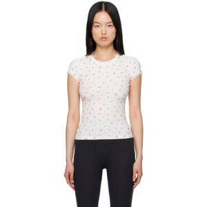 SKIMS White Soft Lounge Lace T-Shirt  - Neon Orchid Rose - Size: Extra Small - female