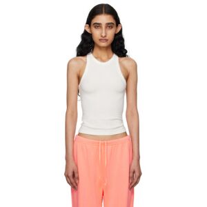 SKIMS Off-White Cotton Jersey Crew Neck Tank Top  - Marble - Size: Extra Large - female