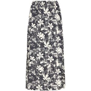 Weird Fish Gia Eco Viscose Printed Midi Skirt Dark Denim Size 22 - Womens