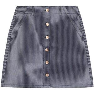 Joanie Clothing Ritchie A-Line Striped Denim Skirt - 18