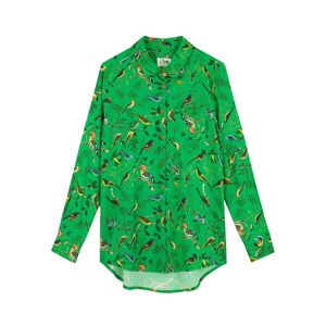 Joanie Clothing Natural History Museum X Joanie - Sharon Bird Print Oversized Shirt - 12  - Sustainable Organic Cotton