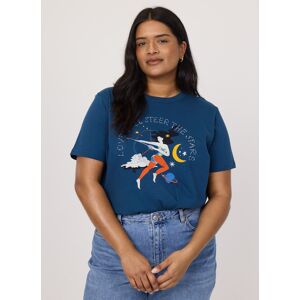 Joanie Clothing Soraya Love Will Steer The Stars Slogan Tee - Extra Extra Large (UK 24-26)  - Sustainable Organic Cotton