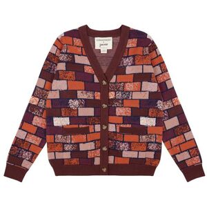 Joanie Clothing Coronation Street X Joanie - Tatlock Red Brick Print Cardigan - Extra Large (UK 20-22)