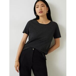 HUSH Slim Fit Cotton Crew Neck T-Shirt - Black - Female - Size: XS