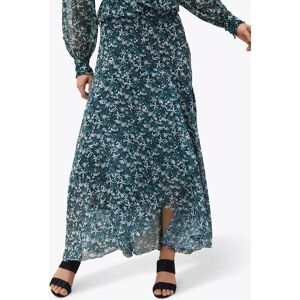 Phase Eight Lola Floral Dipped Hem Maxi Skirt, Petrol - Petrol - Female - Size: 14