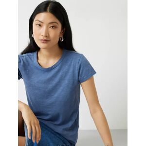 HUSH Slim Fit Cotton Crew Neck T-Shirt - Denim Blue - Female - Size: XS