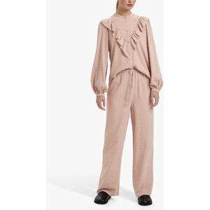 Soaked In Luxury Wiola Check Trousers, Beaver Fur/Broken - Beaver Fur/Broken - Female - Size: L