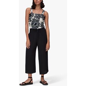 Whistles Imogen Fluid Cropped Trousers - Black - Female - Size: 6