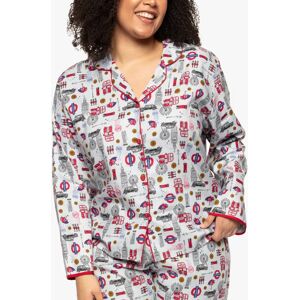 Cyberjammies Windsor Print Jubilee Pyjama Top, Grey - Grey - Female - Size: 8