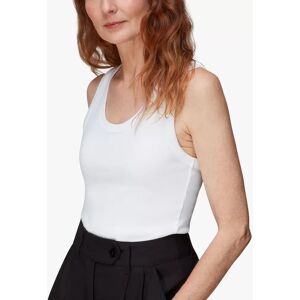 Whistles Scoop Neck Vest - White - Female - Size: XS