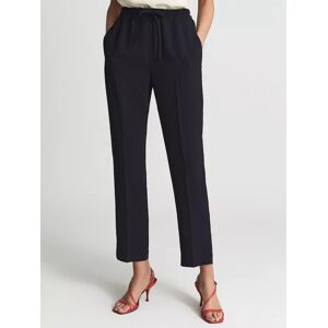 Reiss Hailey Cropped Trousers - Navy - Female - Size: 6