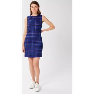 Hobbs Emberly Check Wool Mini Dress, Cobalt/Multi - Cobalt/Multi - Female - Size: 8