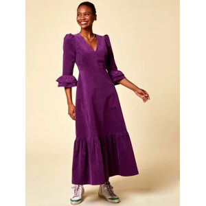 Aspiga Victoria 3/4 Sleeve Stretch Corduroy Dress - Purple - Female - Size: XS