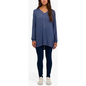 KAFFE Amber V-Neck Long Sleeve Tunic, Vintage Indigo - Vintage Indigo - Female - Size: 8