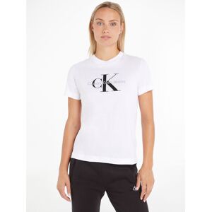 Calvin Klein Monogram Logo T-Shirt - Bright White - Female - Size: L