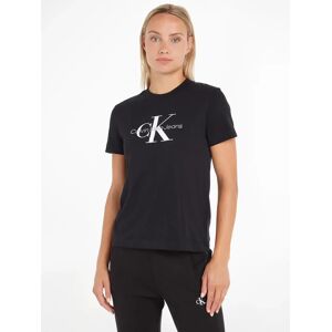 Calvin Klein Monogram Logo T-Shirt - Ck Black - Female - Size: XS