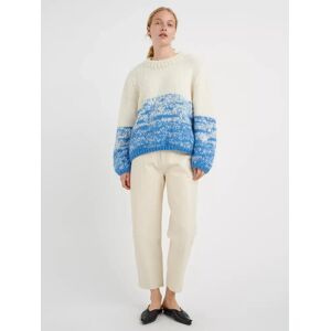 InWear Manda Abstract Wool Blend Jumper - Blue/White - Female - Size: One Size