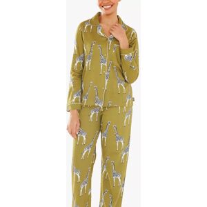 Chelsea Peers Organic Cotton Giraffe Pyjamas - Khaki - Female - Size: S