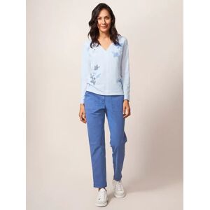 White Stuff Twister Chinos - Mid Blue - Female - Size: 24R