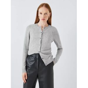 John Lewis Cashmere Crew Neck Cardigan - Grey - Female - Size: 20