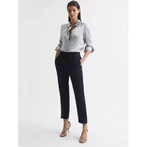Reiss Hailey Ankle Grazer Trousers, Navy - Navy - Female - Size: 6