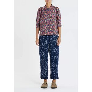 Lollys Laundry Maisie Dot Print Cropped Pleat Trousers, Navy/White - Navy/White - Female - Size: XS