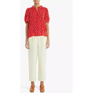 Lollys Laundry Floral Print Blouse, Red/White - Red/White - Female - Size: XS