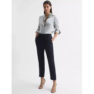 Reiss Petite Hailey Cropped Trousers - Navy - Female - Size: 6