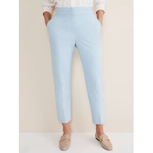 Phase Eight Julianna Cropped Cotton Blend Trousers - Cornflower Blue - Female - Size: 10