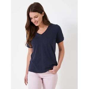 Crew Clothing Lavender V-Neck T-Shirt - Navy Blue - Female - Size: 10