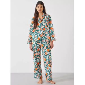 HUSH Isla Grapefruit Blossom Print Cotton Pyjamas, Multi - Grapefruit Blossom - Female - Size: XS