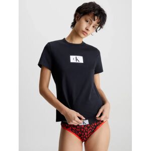 Calvin Klein Block Logo Lounge T-Shirt, Black - Black - Female - Size: XS