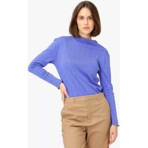 Noa Noa Mindy Long Sleeve Pointelle Organic Cotton Blouse - Amparo Blue - Female - Size: XS