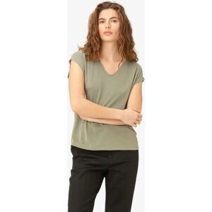 Noa Noa Anabel Plain V-Neck T-Shirt - Shadow - Female - Size: XS