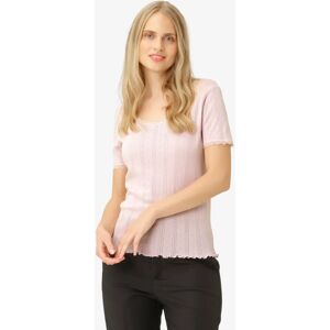 Noa Noa Mindy Pointelle Organic Cotton T-Shirt - Winsome Orchid - Female - Size: L