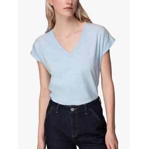 Whistles Willa V Neck Cap Sleeve T-Shirt - Pale Blue - Female - Size: XS