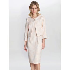 Gina Bacconi Lily Jacquard Dress and Jacket - Peach - Female - Size: 12