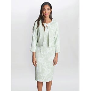 Gina Bacconi Lily Jacquard Dress and Jacket - Mint Green - Female - Size: 12