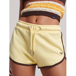 Superdry Vintage Jersey Racer Shorts - Yellow/Chocolate Brown - Female - Size: 16