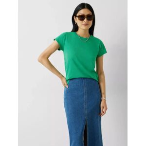 HUSH Slim Fit Cotton Crew Neck T-Shirt - Bright Green - Female - Size: XS