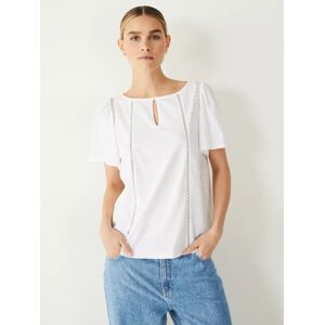 HUSH Lucille Ladder T-Shirt, White - White - Female - Size: XXS