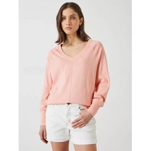 HUSH Francie Puff Sleeve Cotton Sweatshirt, Sunset Coral - Sunset Coral - Female - Size: M