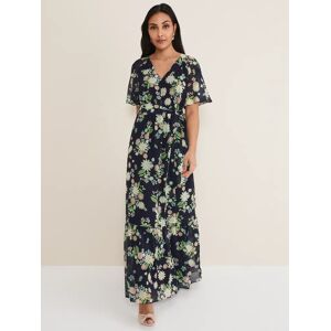 Phase Eight Petite Georgie Tiered Floral Maxi Dress, Navy/Multi - Navy/Multi - Female - Size: 10