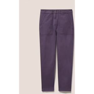 White Stuff Twister Cotton Blend Chinos - Purple - Female - Size: 6