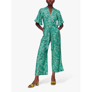 Whistles Pansy Meadow Print Jumpsuit, Green/Multi - Green/Multi - Female - Size: 14