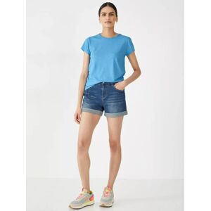 HUSH Turn Up Cuff Denim Shorts - Vintage Wash Blue - Female - Size: 12