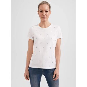 Hobbs Pixie Anchor Print T-Shirt, White/Multi - White/Multi - Female - Size: XS