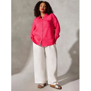 Live Unlimited Curve Plain Linen Trousers, White - White - Female - Size: 12