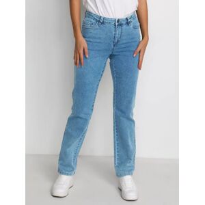 KAFFE Vicky Straight Leg Jeans, Blue Washed Denim - Blue Washed Denim - Female - Size: 12